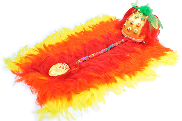 Lion Dance Costume, Northern Style - Red & Yellow