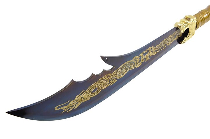 Naginata Haut de Gamme, Bleu & Or