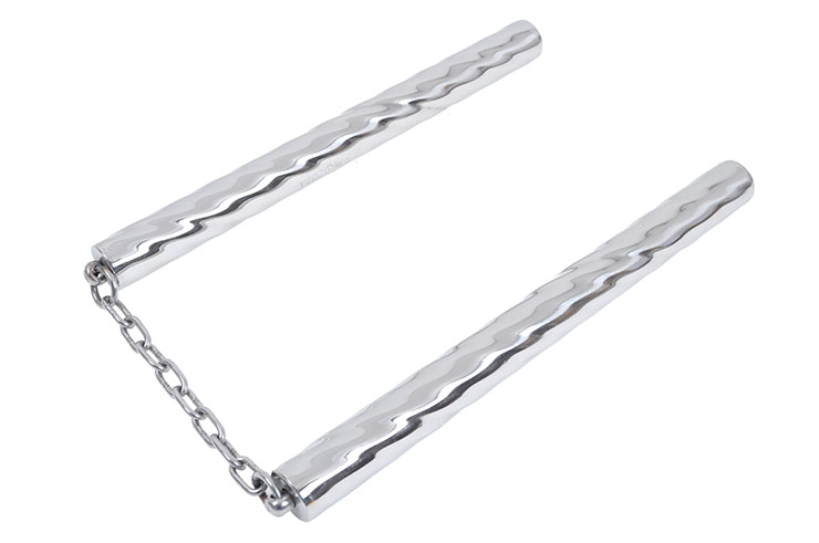 Nunchaku, Twisted - Stainless Steel & Chain