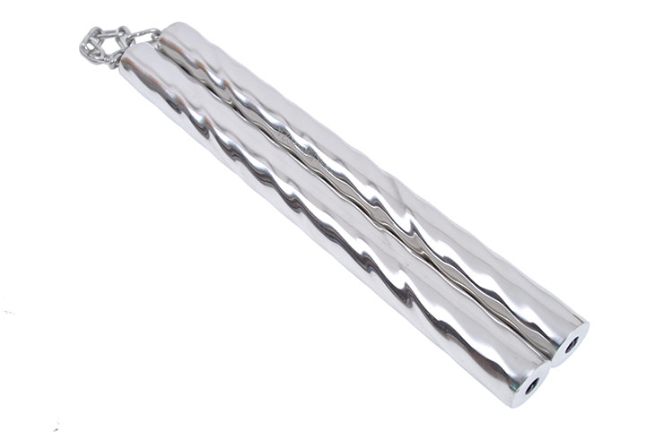 Nunchaku, Twisted - Stainless Steel & Chain