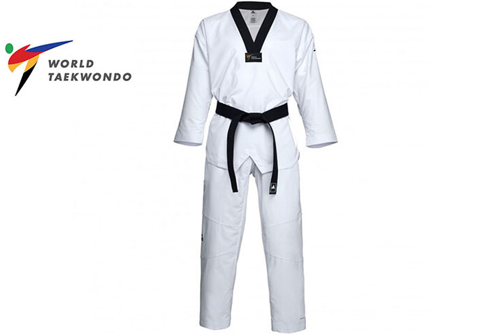Dobok Taekwondo, WTF Colarinho Preto - ADITC03ECO, Adidas