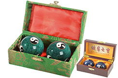Pair of Musical Qi Gong Balls - Glazed