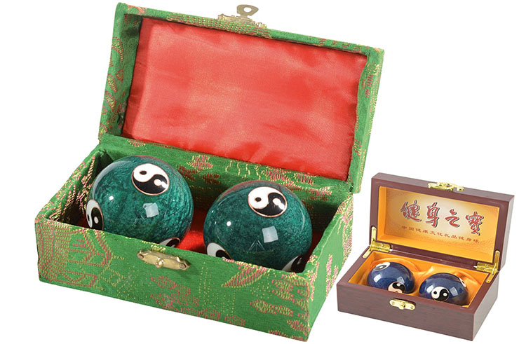 Par de bolas musicais de Qi Gong - Esmaltadas