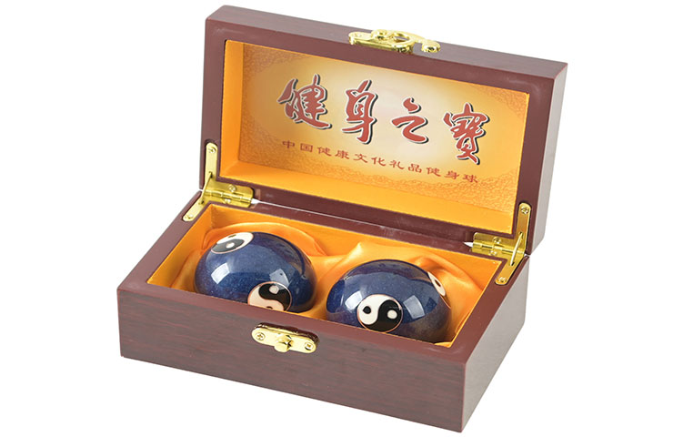 Par de bolas musicais de Qi Gong - Esmaltadas