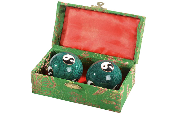 Par de bolas musicais de Qi Gong - Esmaltadas