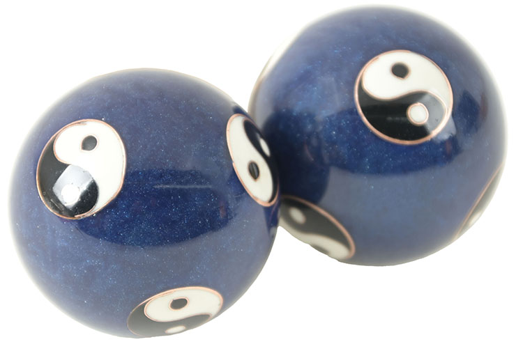 Par de bolas musicais de Qi Gong - Esmaltadas