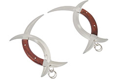 Bagua Zhang Crescent Moon Knives (Shuang Yue) - With Rings