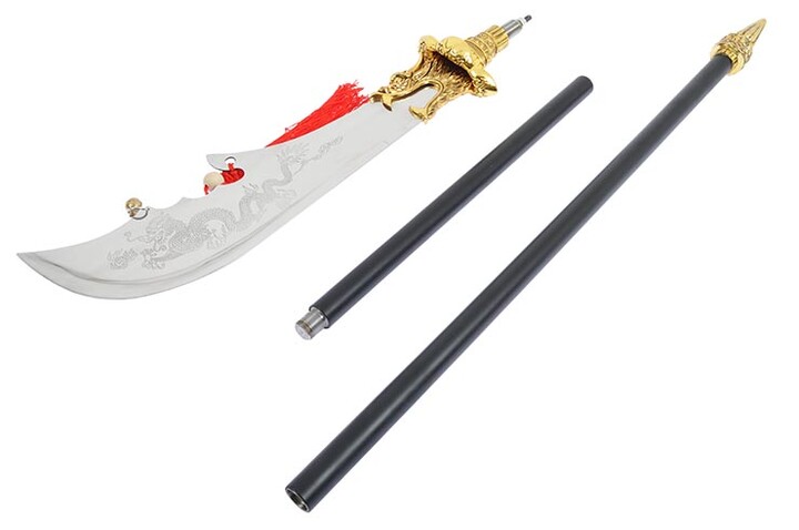 Alabarda HaoYue Dragon - Dourado/preto, aço inoxidável