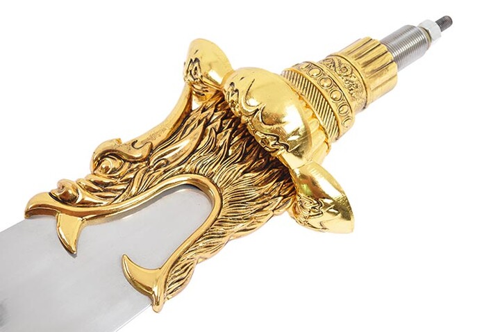 Alabarda HaoYue Dragon - Dourado/preto, aço inoxidável