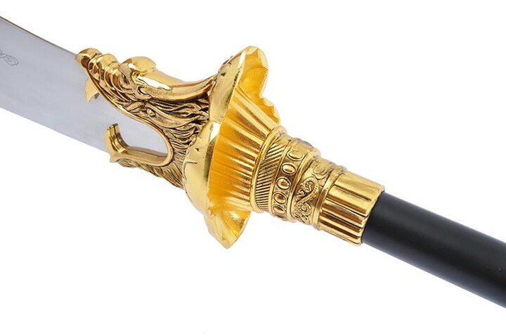 Alabarda HaoYue Dragon - Dourado/preto, aço inoxidável