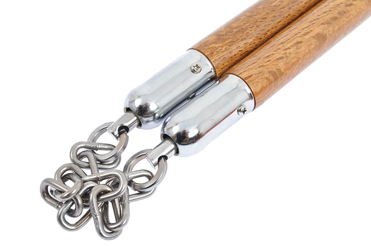 Nunchaku, Light color - Wood & chain, Kansa