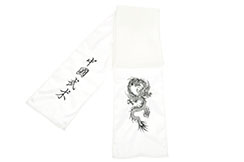 Ceinture Kungfu Dragon Brodée, Imitation Soie