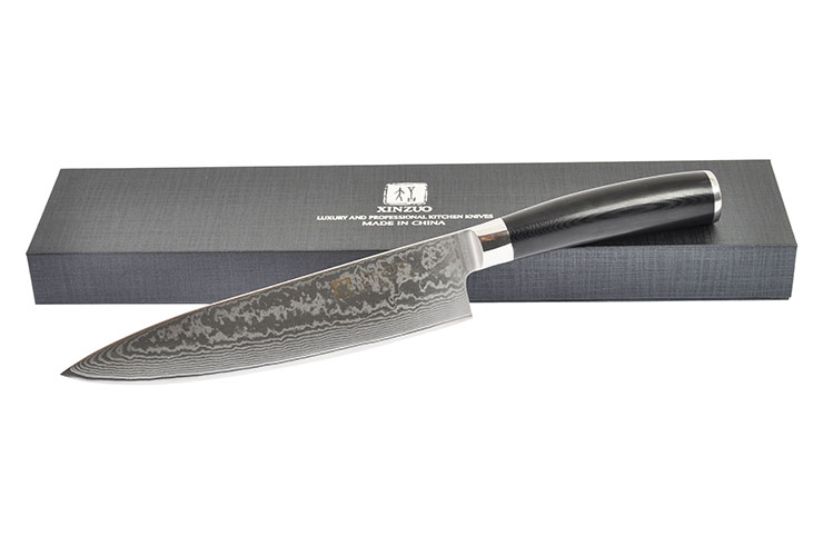 Kitchen knife, Upper range - Damascus steel blade