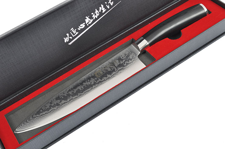 Kitchen knife, Upper range - Damascus steel blade