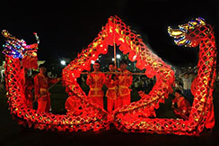 Luminous Dragon - Red & Gold, 7 People