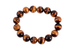 Bracelet Haut de Gamme, Oeil du Tigre - Perles 12 mm