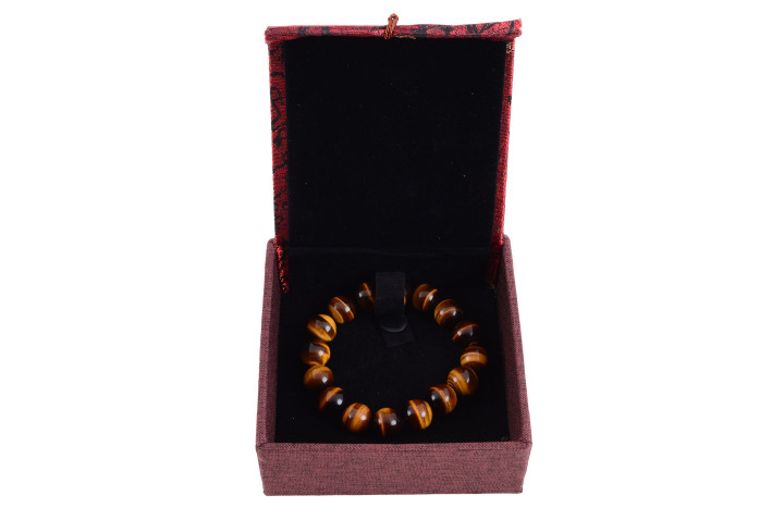 Tiger Eye Bracelet, Stone 12 mm
