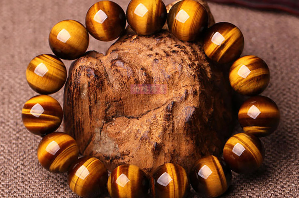 Tiger Eye Bracelet Stone 12 mm DragonSports.eu