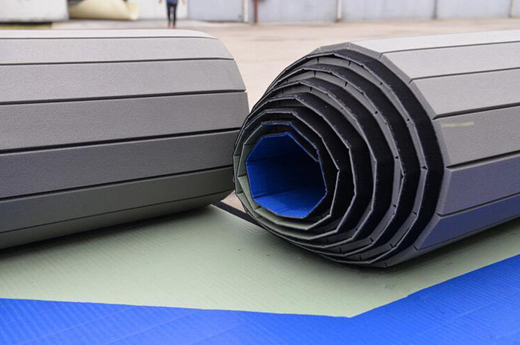 Tatami Enroulable - Revêtement PVC, motif Paille de Riz