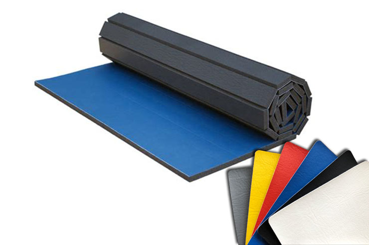 Tatami Enroulable - Revêtement PVC Lisse, motif Cuir