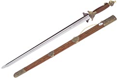 Double Straightsword, Rigid, Stainless Steel (Upper Range), Jian Wang