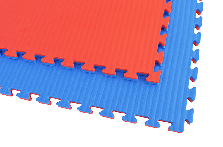 Puzzle Mat 2.5cm, Blue/Red, Rice Straw pattern (Grappling)