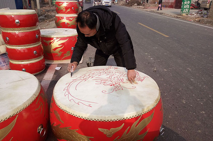 Traditional Drum, Vertical with Stand - Small