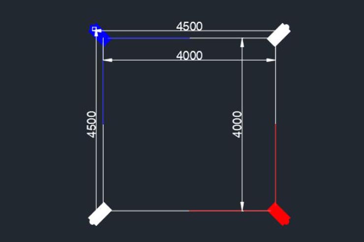 Boxing Ring 4x4m inner ropes - Quick assembly, NineStars