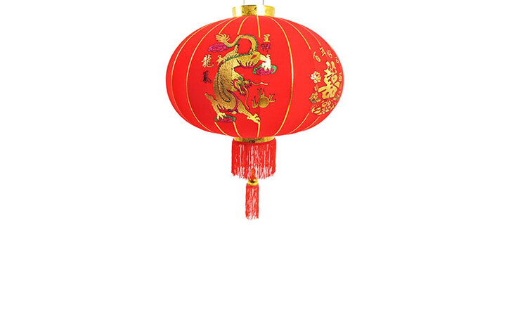 Linterna China Ø33cm - Dragon y Phoenix