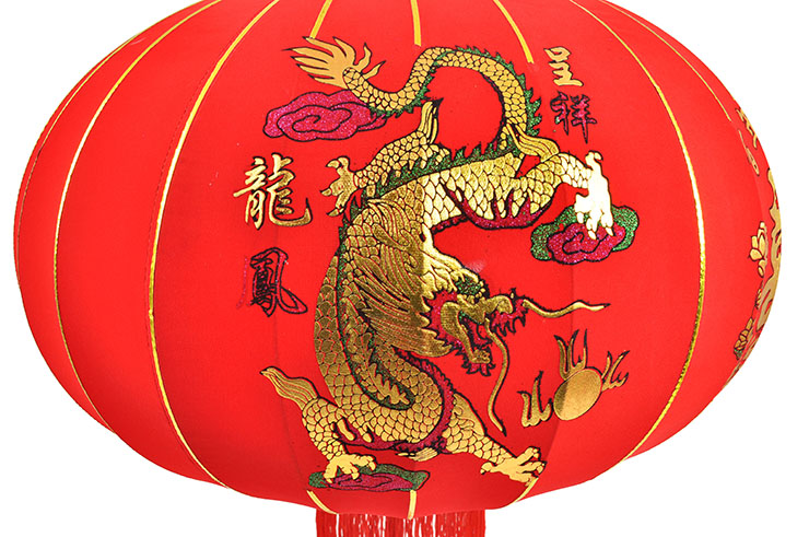 Chinese Lantern Ø43cm - Dragon & Phoenix