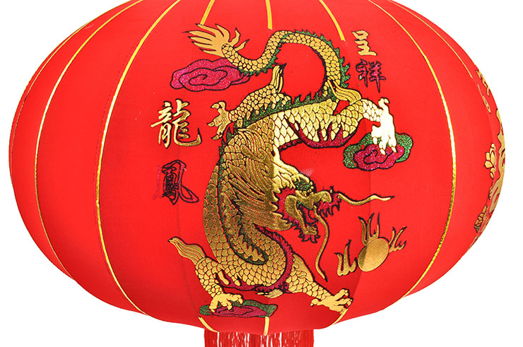 Linterna China Ø33cm - Dragon y Phoenix
