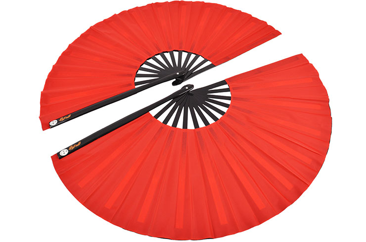 Duplo Ventilador de Tai Chi (Tai Ji Shan), Grande tamanho - Duplo Rosto