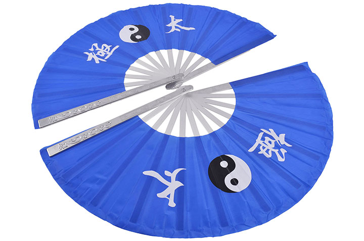 Double Éventail Tai Chi, Aluminium (Haut De Gamme) - Ying Yang