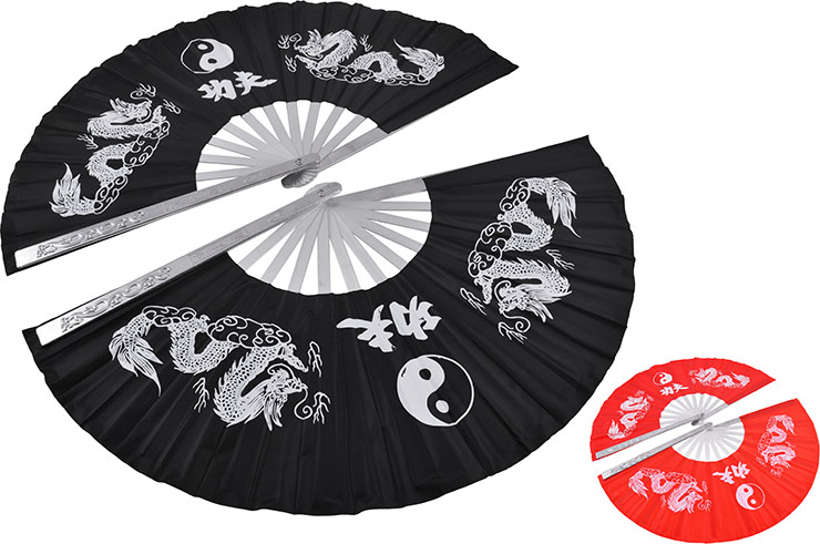 Duplo Ventilador Tai Chi, alumínio (Topo de gama) - Duplo Dragão