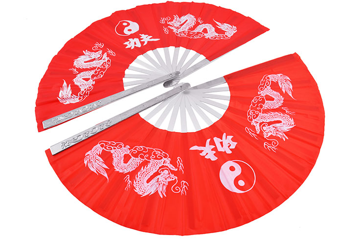 Double Tai Chi Fan, Aluminium (High Range) - Double Dragon