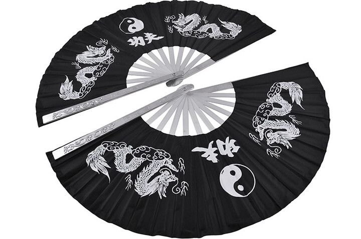 Duplo Ventilador Tai Chi, alumínio (Topo de gama) - Duplo Dragão