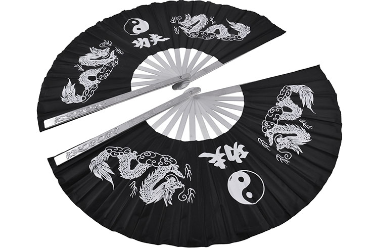 Duplo Ventilador Tai Chi, alumínio (Topo de gama) - Duplo Dragão