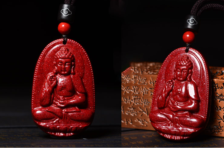 Collar Cinabrio Rojo, Buda
