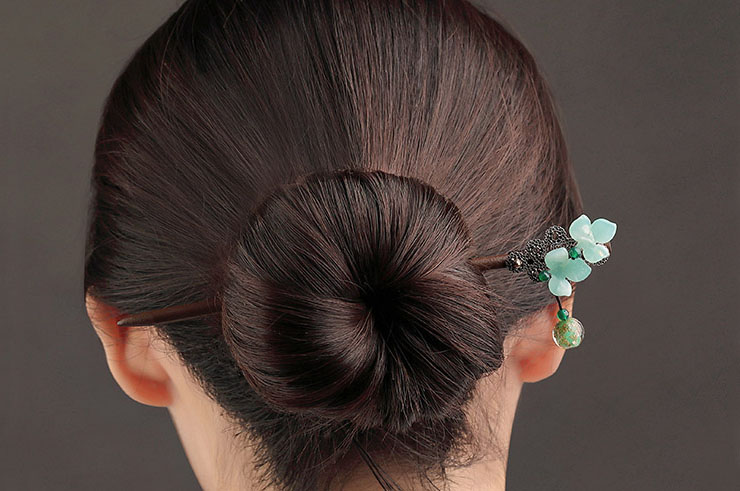 Hair brooch, Turquoise