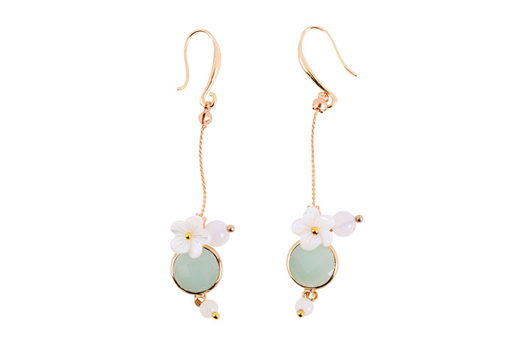 Boucles d'oreilles Bonheur, Turquoises