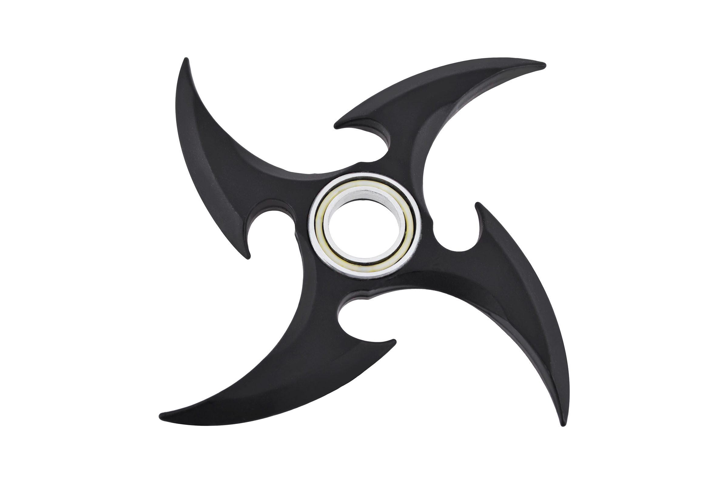 Shuriken 4-pointed Naruto in black stainless steel