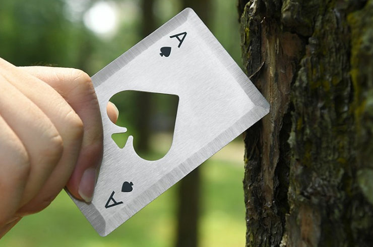 Steel Throwing Card, Ace of Spades
