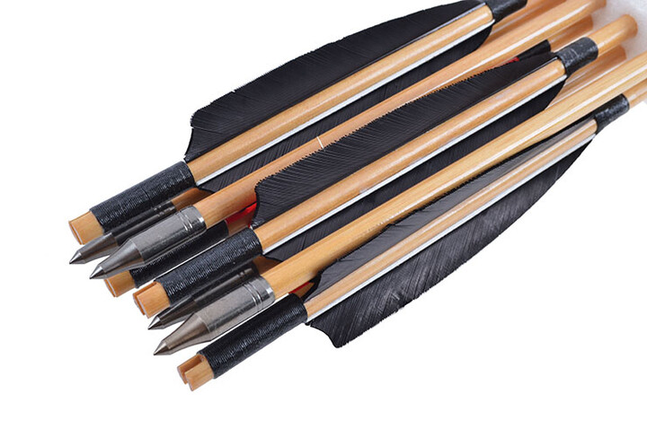 Set de 12 setas tradicionais de bambu