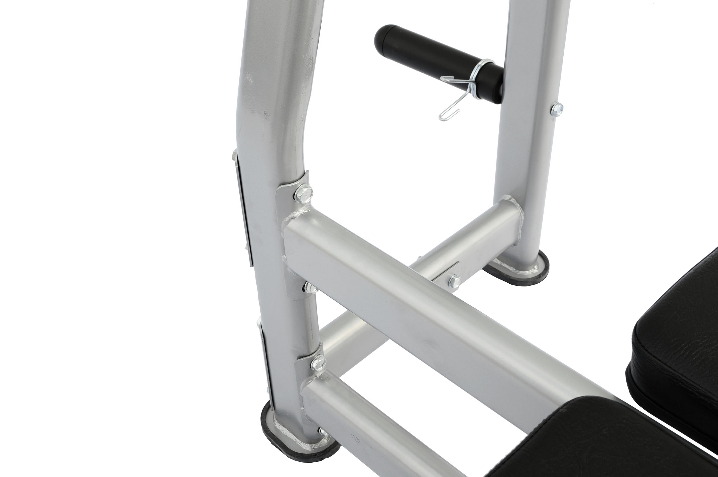 Banc de musculation developpé couché 4 épis pour ranger les disques