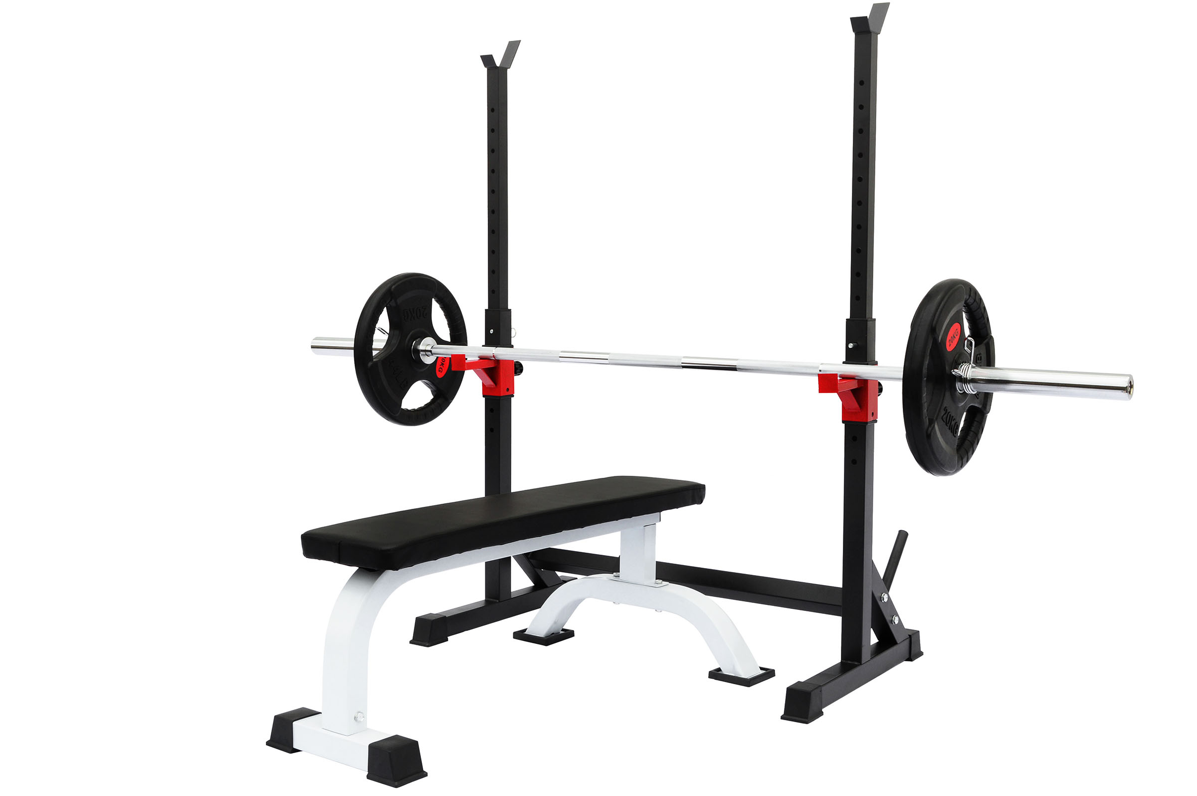 Soporte Ajustable para Barra de Musculación 