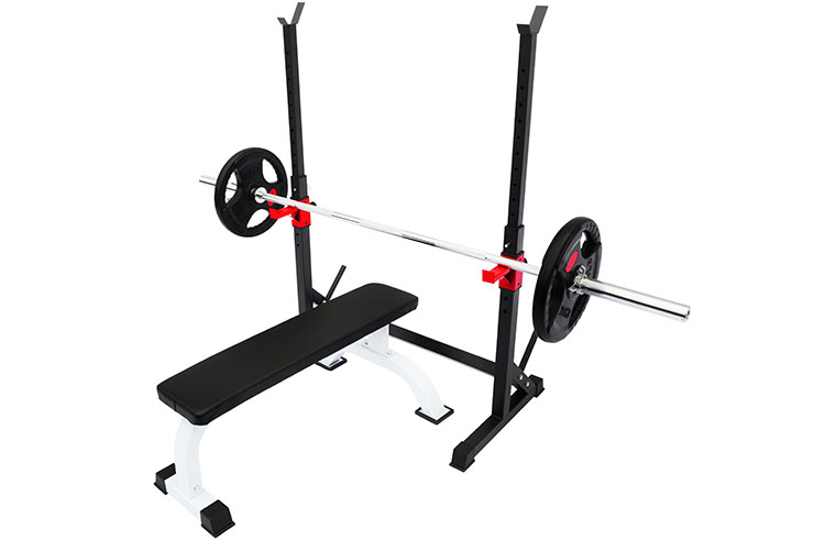 Soporte Ajustable para Barra de Musculación