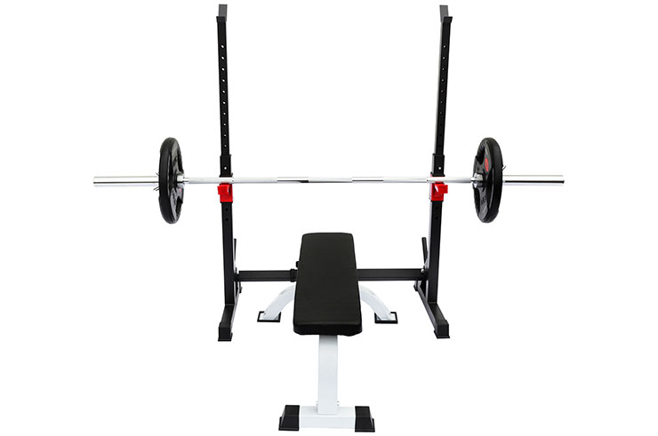 Soporte Ajustable para Barra de Musculación