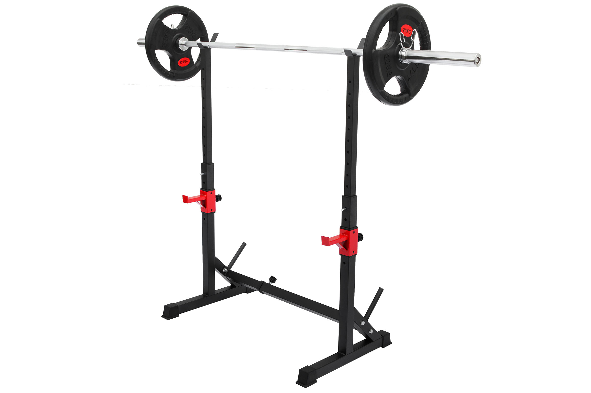 Soporte para Barra de Pesas Estante Ajustable - Jaulas de musculación y  racks de musculación