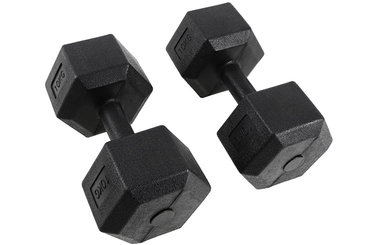 Hexagonal Dumbbells from 2.5 to 10 kg