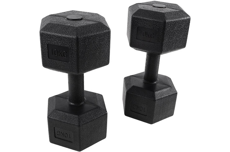 Hexagonal Dumbbells from 2.5 to 10 kg